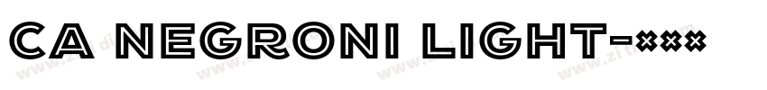 CA Negroni Light字体转换